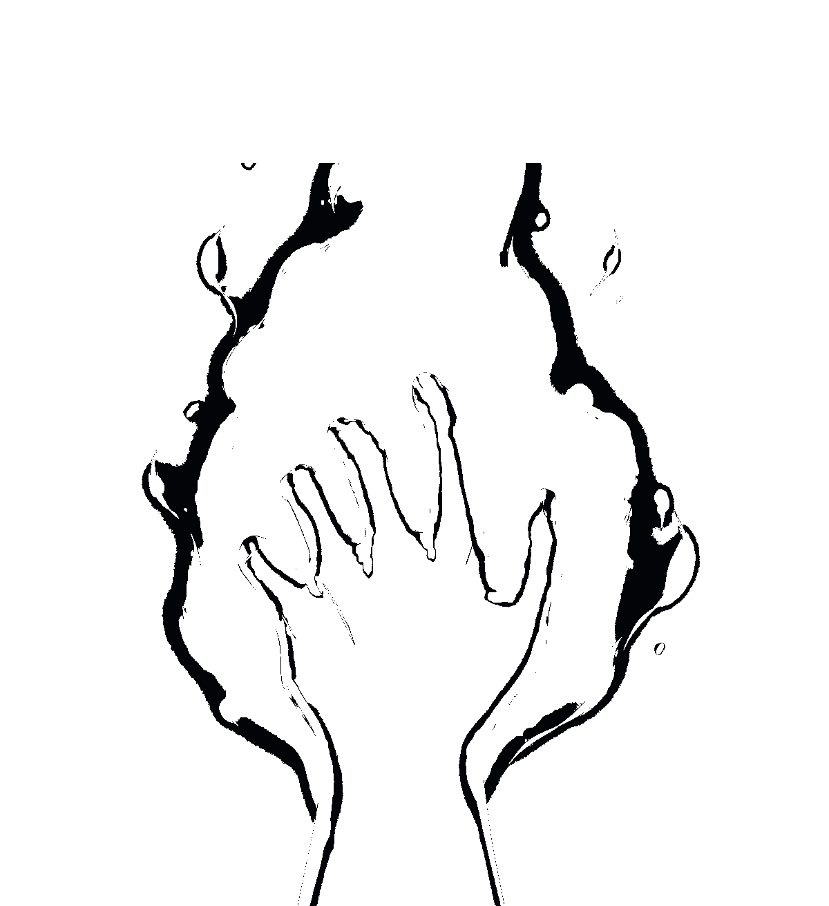 Black hand silhouette